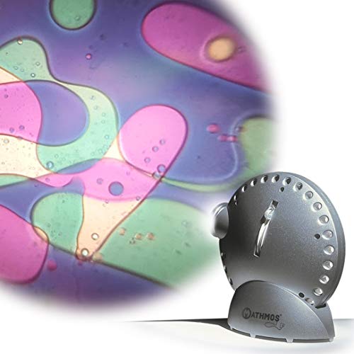 Mathmos Proyector Space en Plateado con efecto de lámpara de lava - Violeta/Verde