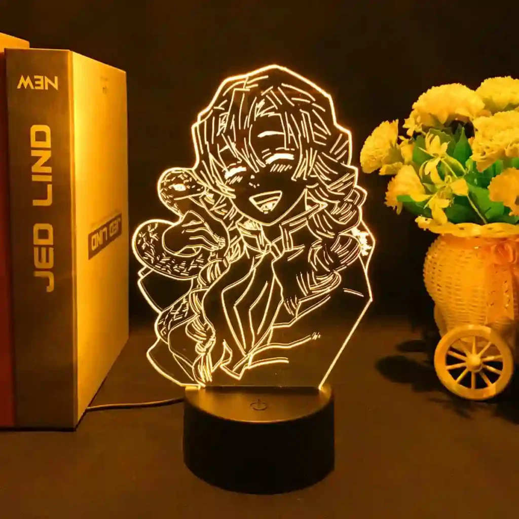 Lámpara 3d de adorno de anime