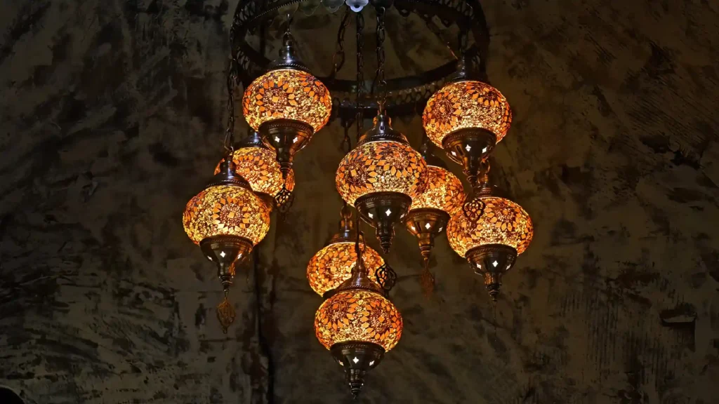Lámpara decorativa de araña de estilo turco